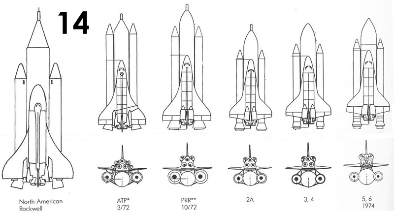 Illustration for article titled Así evolucionó el diseño del transbordador espacial de la NASA